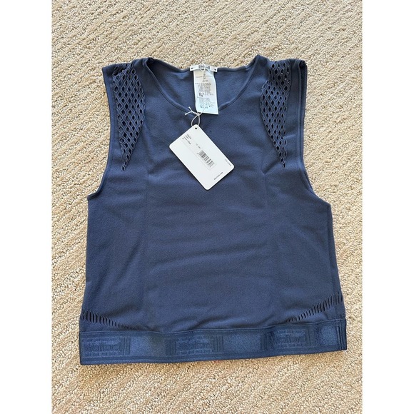 Wolford Tops - Wolford Shuri Crop Top Navy M NWT